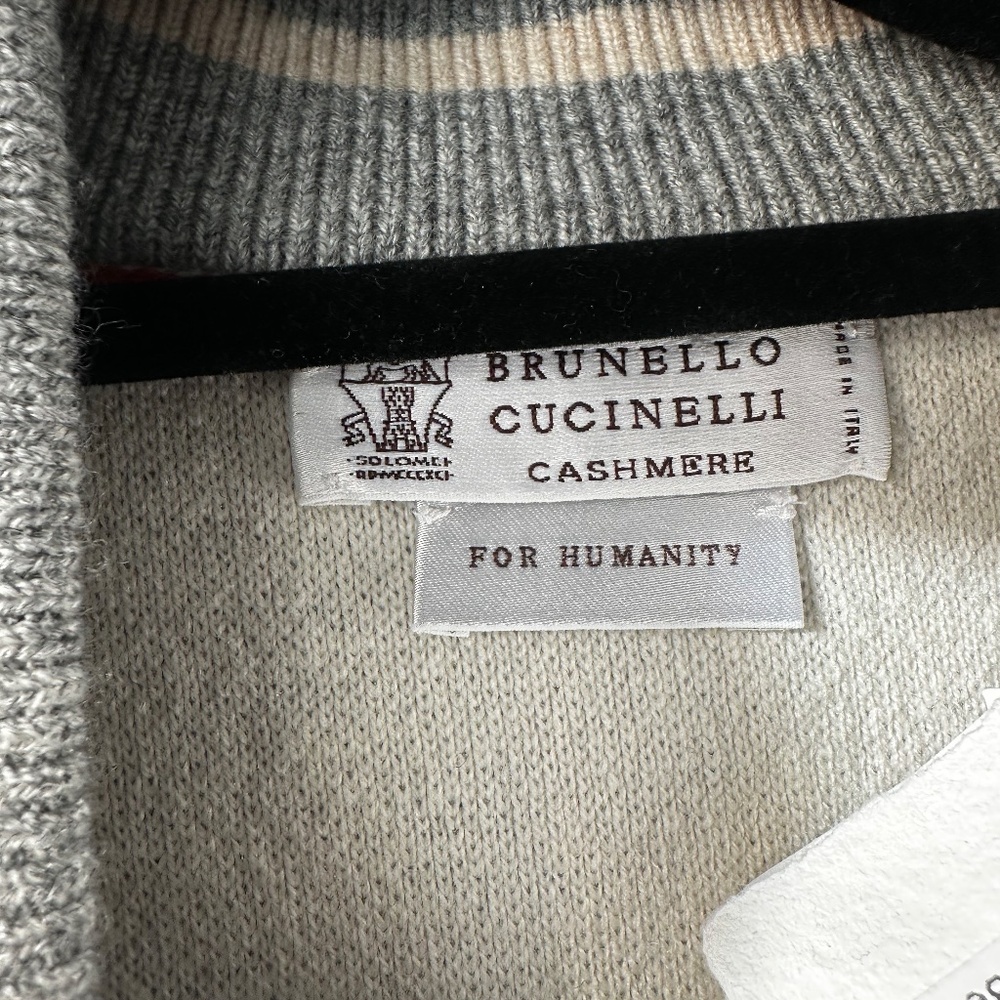 Brunello Cucinelli Cashmere Man's Wool Cashmere Bomber Jacket Size 50 NWT - Picture 6 of 16